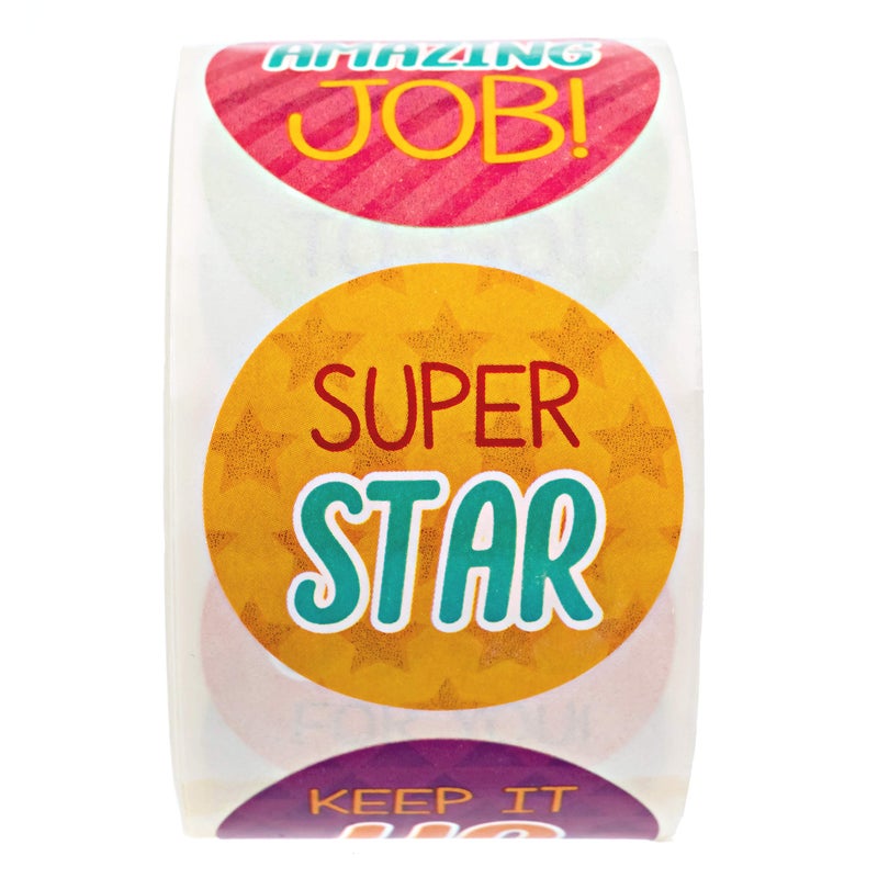 SBlabels Bright Teacher Message Stickers / 500 Inspirational Labels / 8 Motivational Classroom Homework Lesson Designs / 1.5" Small Reward Sticker/Made in The USA - Image 4